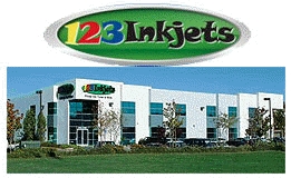 123Inkjets Logo and Building